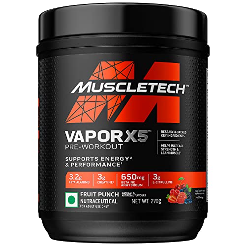 MuscleTech Vapor X5, Fruit Punch Blast, 270 g