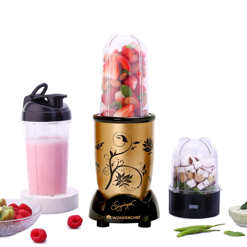 Nutri-blend, 500W, 22000 RPM 100% Full Copper Motor, Mixer-Grinder, Blender, SS Blades, 2 unbreakable Jars, 2 Years warranty, Champagne, Recipe book by Chef Sanjeev Kapoor - Image 6