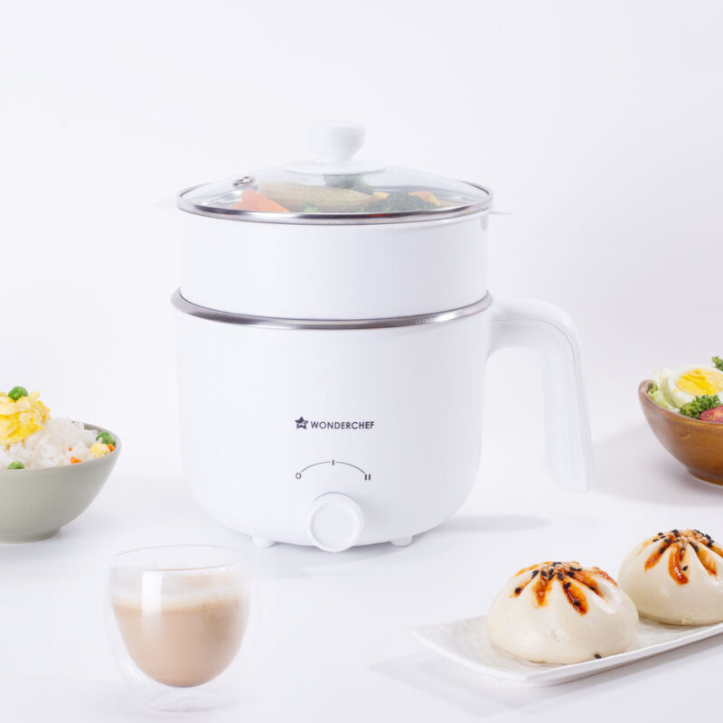 Luxe Multi Cook Kettle | Dual Power Modes | Quick Boiling | Automatic Shut-Off | Overheat Protection | Boil-Dry Protection | Egg Stand | Steamer Pot | Anti-Rust Stainless Steel | Cool Touch Exterior | 1.2 L | 600W | Ivory | 2 Years Warranty - Image 8