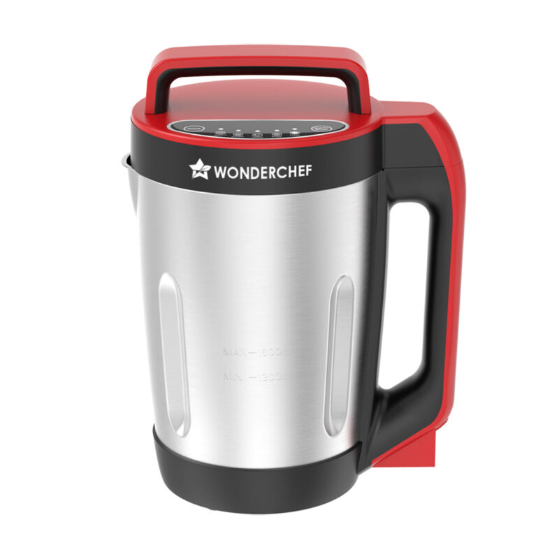 NEO Automatic Soup Maker | 1.6 Litre | 900W Heater | Stainless Steel Blades | Stainless Steel Jug | 5 Pre-Set Functions | Red | Black | Steel | One Touch Operation | Touch Control Panel | 30 Minute Cook Time | 2 Years Warranty - Image 6