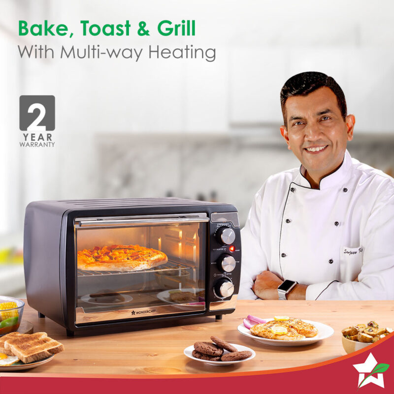 Oven Toaster Griller (OTG) | 21 Litres | Auto-Shut Off | Heat Resistant Tempered Glass | LED Lighting | Multi-Stage Heat Selection | 1400 W | Bake | Grill | Roast | Easy to Clean | 2 Years Warranty