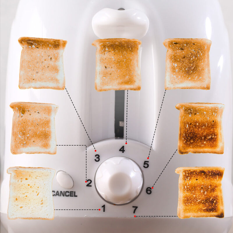 Ultima Pop-up Toaster with Lid Cover|700 Watt| 2 Bread Slice Automatic Pop-up Electric Toaster for Kitchen| 7- Level Browning Controls|Wide Bread Slots| Auto Shut Off|Mid Cycle Cancel Feature| Removable Crumb Tray| Easy to Clean| White| 2 Year Warranty - Image 3