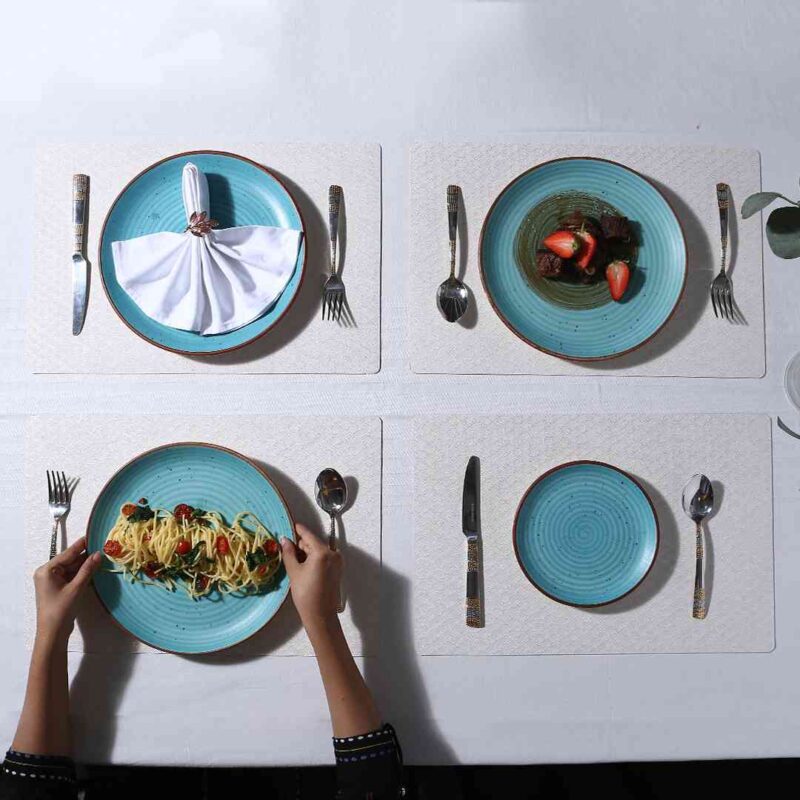 Valentina Reversible Diamond & Textured Placemat Set of 6 - Image 7