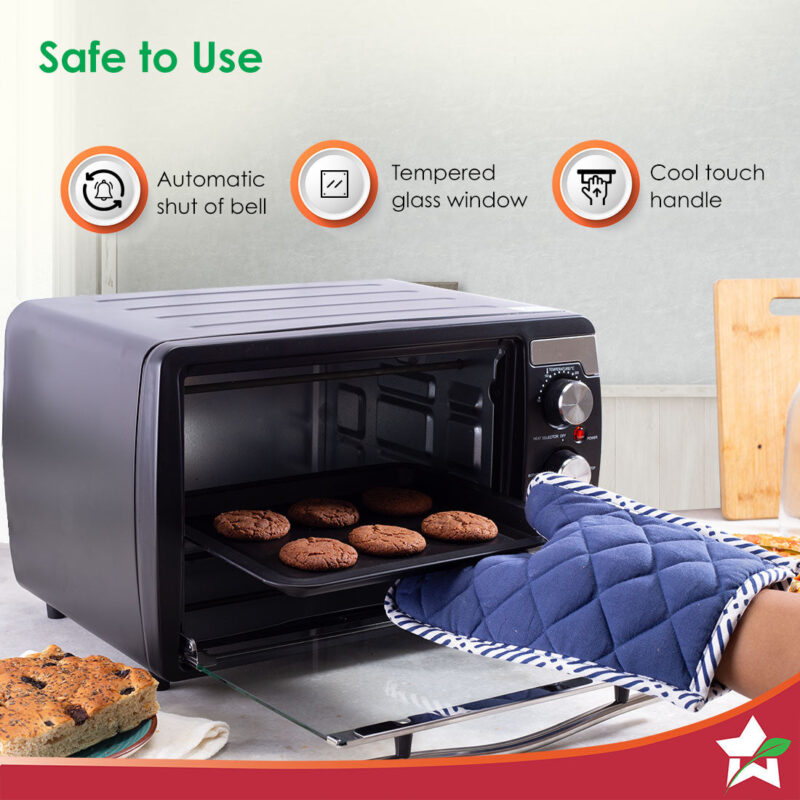 Oven Toaster Griller (OTG) | 21 Litres | Auto-Shut Off | Heat Resistant Tempered Glass | LED Lighting | Multi-Stage Heat Selection | 1400 W | Bake | Grill | Roast | Easy to Clean | 2 Years Warranty - Image 3