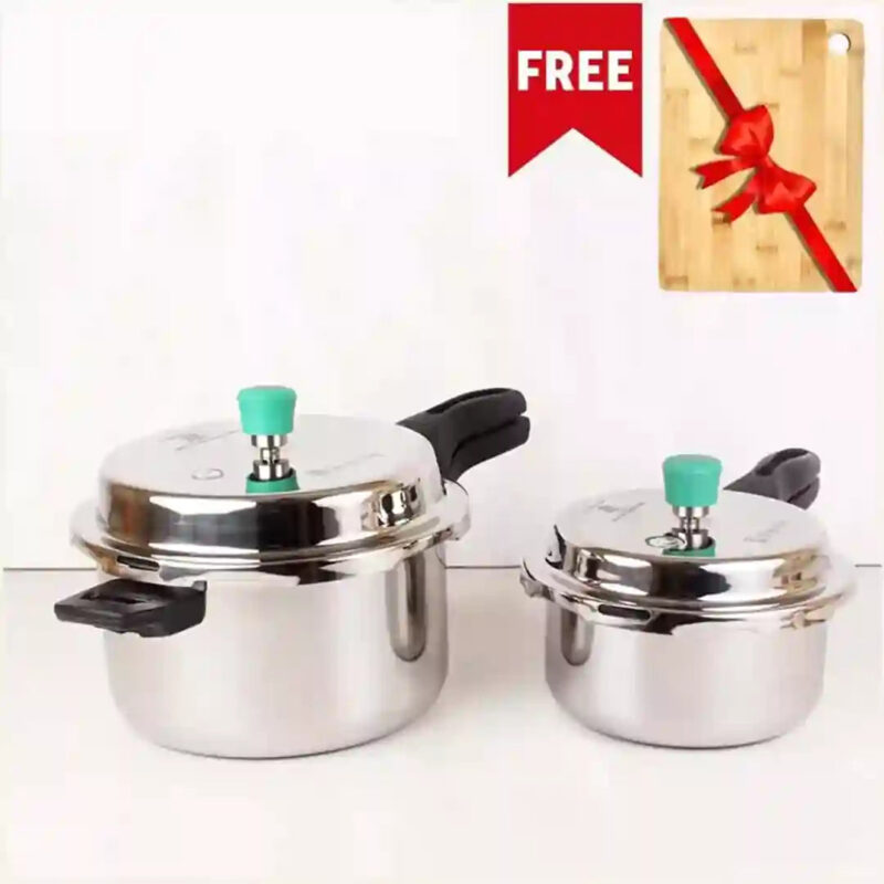 2L+5L RapidCuk Tri-ply Stainless Steel Pressure Cooker Combo+ Free ₹600 Wood Chopping Board, Premium Quality, 3 Layer Thick Body, 5Yr Warranty, ISI Certified, Induction & Gas - Image 13