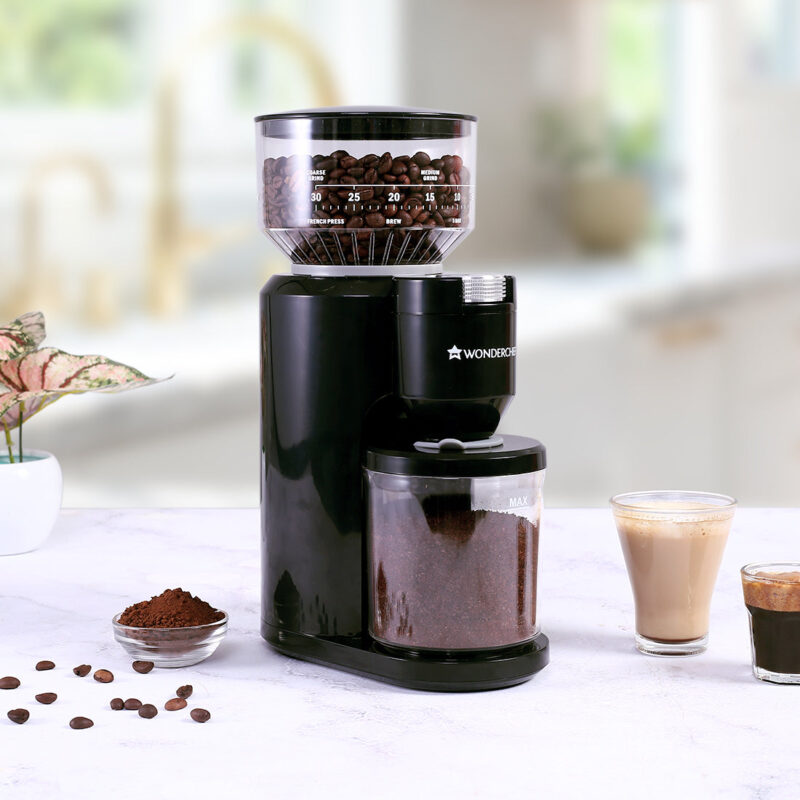 Wonderchef Renewed Regalia Electric Coffee Grinder | Burr Grinder with 31 Grinding Settings | Set Variable Coffee Grind Texture | Grind Beans for Espresso, Americano, Brew and more | 1 Year Warranty - Image 7