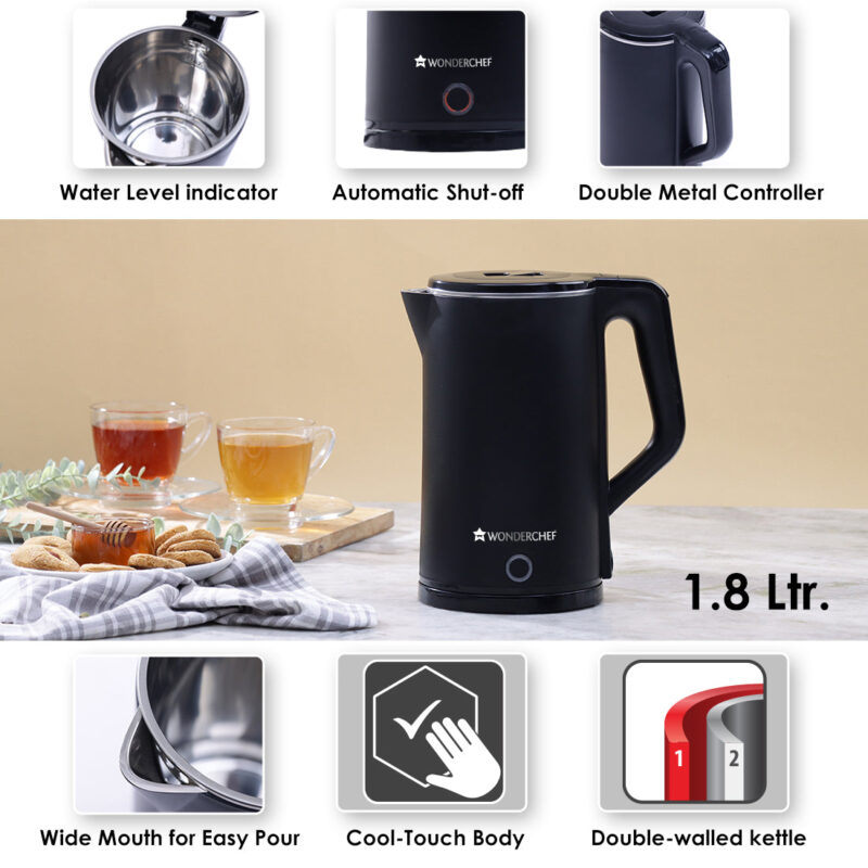 Wonderchef Renewed COOL-TOUCH Electric Kettle | 1500 W | 1.8 L | 1 Year Warranty - Image 6