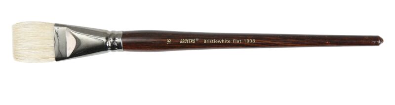 Brustro Artists Bristlewhite Flat Brush Series 1008 - Brush No. 16 (for Oil & Acrylic) - Image 3