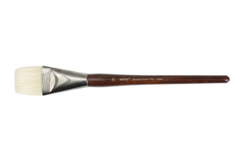 Brustro Artists Bristlewhite Flat Brush Series - 1008 - Brush No. 20 (for Oil & Acrylic) - Image 3