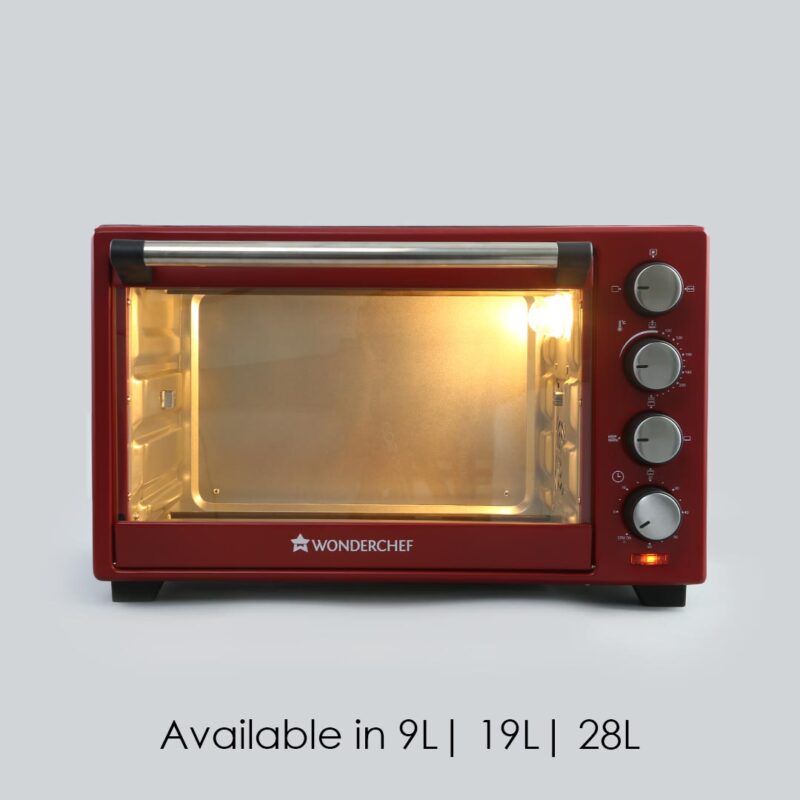 Wonderchef Renewed Oven Toaster Griller (OTG) Crimson Edge - 28L | Auto-shut Off | Heat-resistant Tempered Glass | Multi-stage Heat Selection | 1600W | Red - Image 2