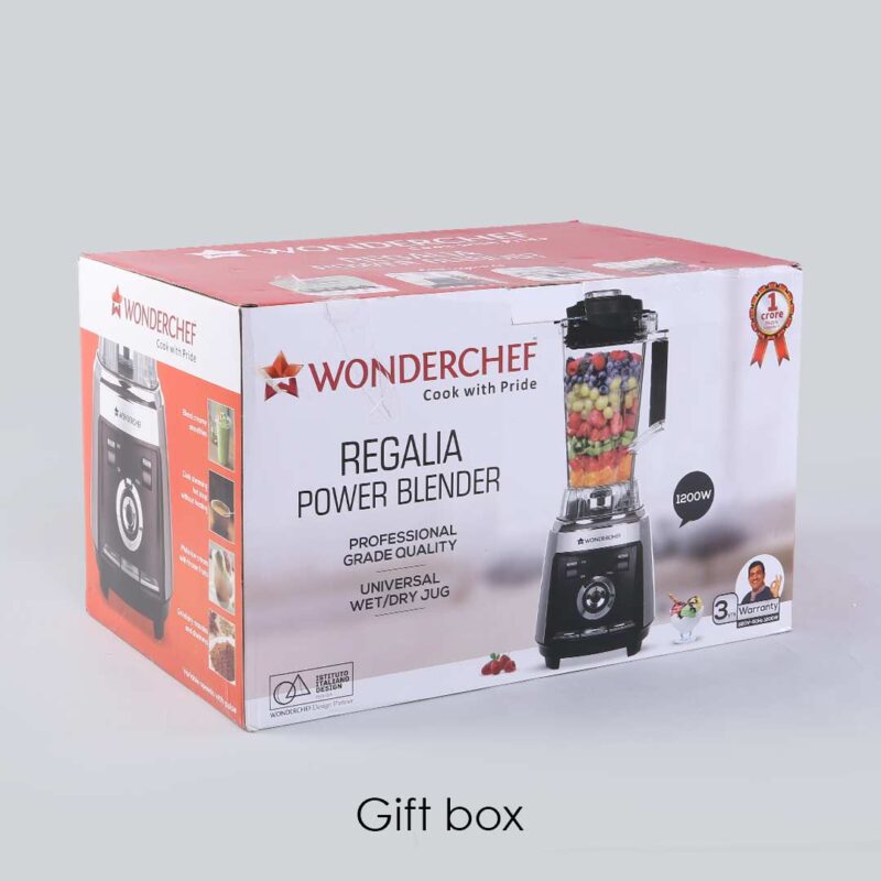 Regalia Professional Power Blender with Pulse Function| 3-in-1 Mixer,Blender,Grinder | 1200 Watt Full Copper Motor| Unbreakable 2 Litre Jar| Commercial Heavy Duty Blender with Stainless Steel Aircraft Grade Blades| 3 Year Warranty| Black - Image 10