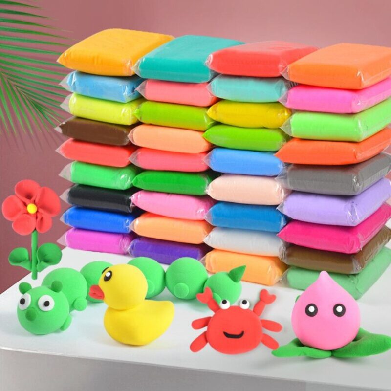 Air Dry Clay – Vibrant Colours: Safe, Fun Modelling Clay ( Pack of 12 )