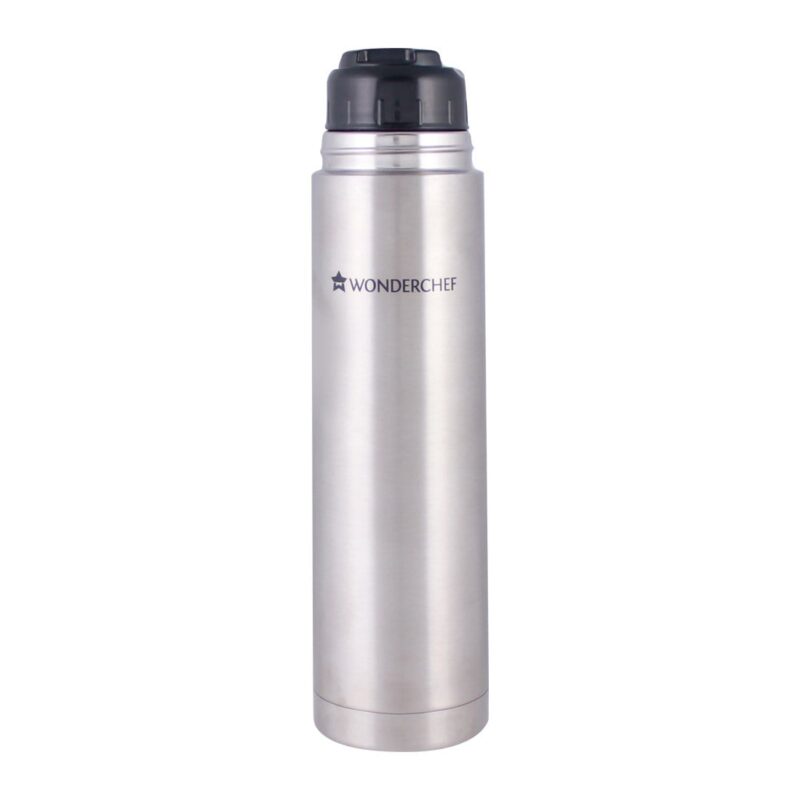 Hot-Bot, 750ml, Double Wall Stainless Steel Vacuum Insulated Hot and Cold Flask with Travel Pouch, Copper Plated Inner Wall, Spill & Leak Proof, 2 Years Warranty