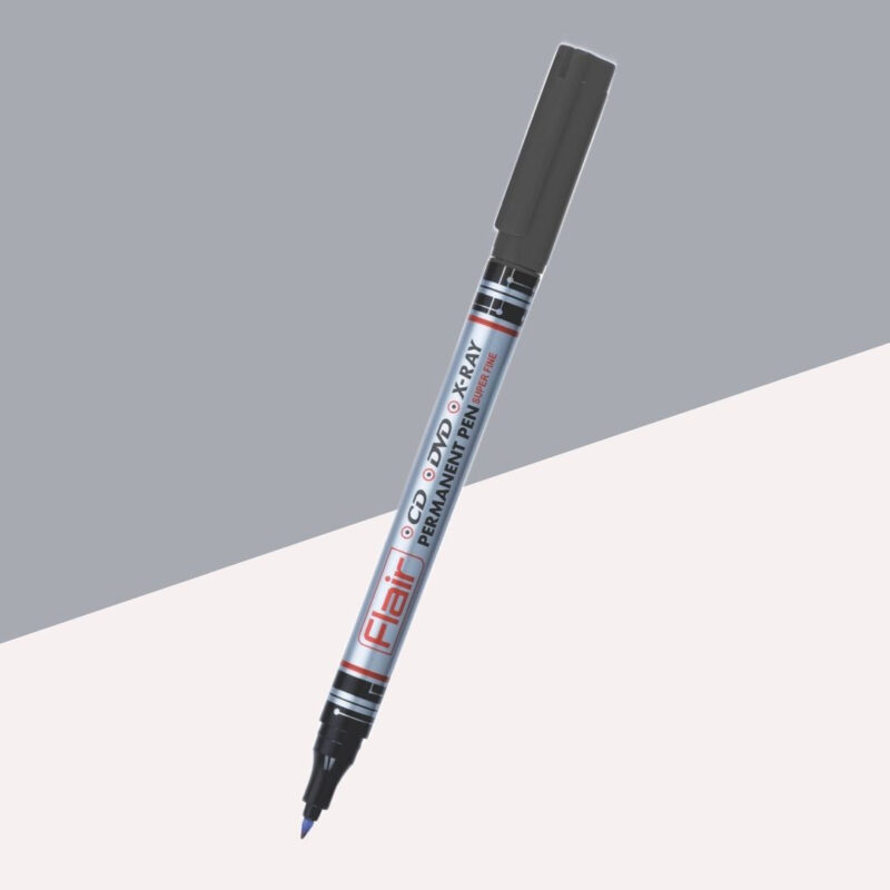 Flair Permanent CD Marker Pen - Black ( Pack Of 1 )