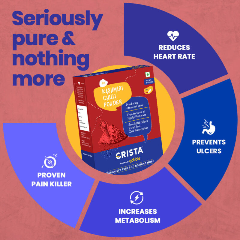 CRISTA Kashmiri Chilli Powder 100 gms - Image 2