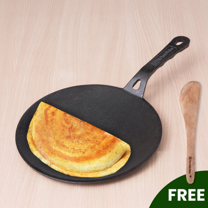 CASTrong Cast Iron Concave Tawa, Pre-seasoned, Nonstick, 100% Pure, Toxin-free, Free ₹110 Spatula, 25.4cm, 1.9kg - Image 10