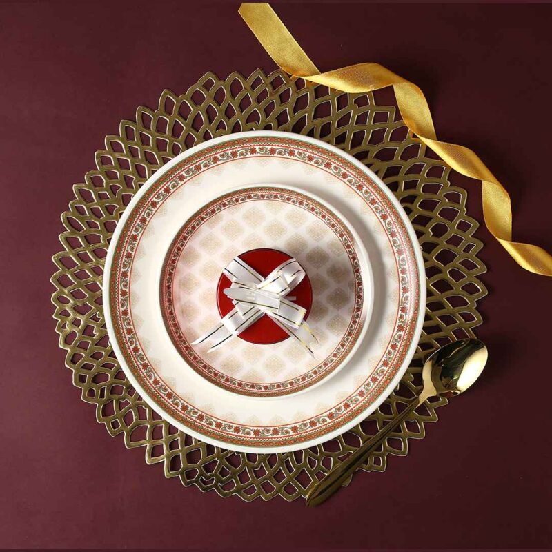 Venice Quater Plate - Royal Red (Set of 6) - Image 5