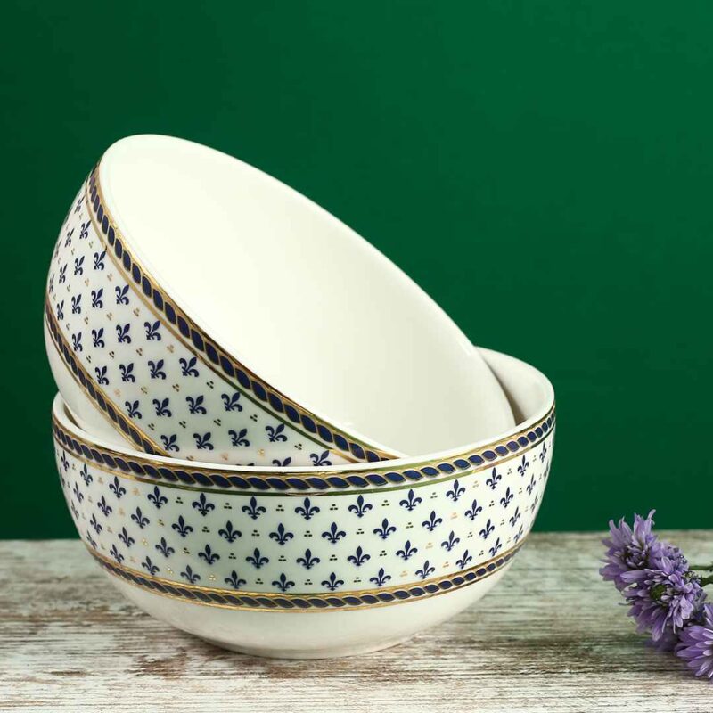Sicilia Fine Bone China Bowl - Royal Blue - Set of 2 Pcs - Image 6