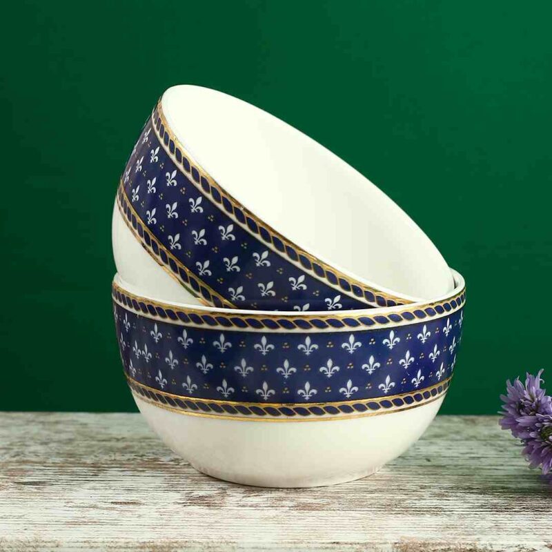 Sicilia Fine Bone China Katori - Royal Blue - Set of 2 Pcs - Image 8
