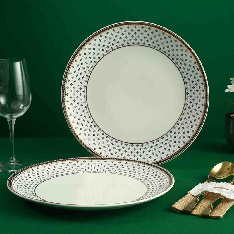Sicilia Fine Bone China 10" Dinner Plate - Royal Blue - Set of 2 Pcs - Image 8