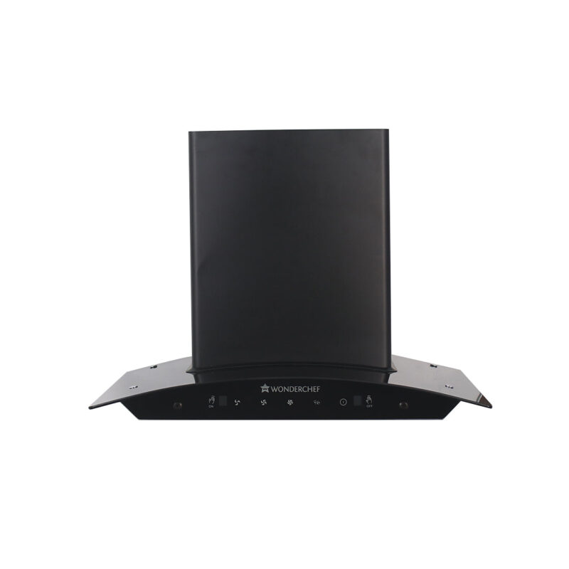 Power Curve Wall-Mount Chimney| Auto Clean Function| 1200M3/H | Suction Capacity| 3 Speed Suction| Gesture and Touch Control| Oil Collector| Low Noise| LED Lamp| 60cm| Black - Image 7