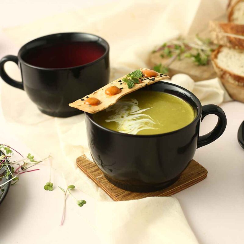 Teramo Red Glaze Soup Mug Set of 2 - Image 8