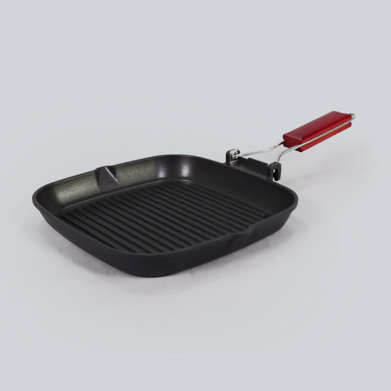 Caesar Nonstick Folding  Grill Pan | Ideal for Barbeque, Tandoori & Sandwiches | Smart Folding Handle | Space Saver | Gas & Induction Friendly | PFOA Free | 2.3L | 5 Year Warranty | Black - Image 9