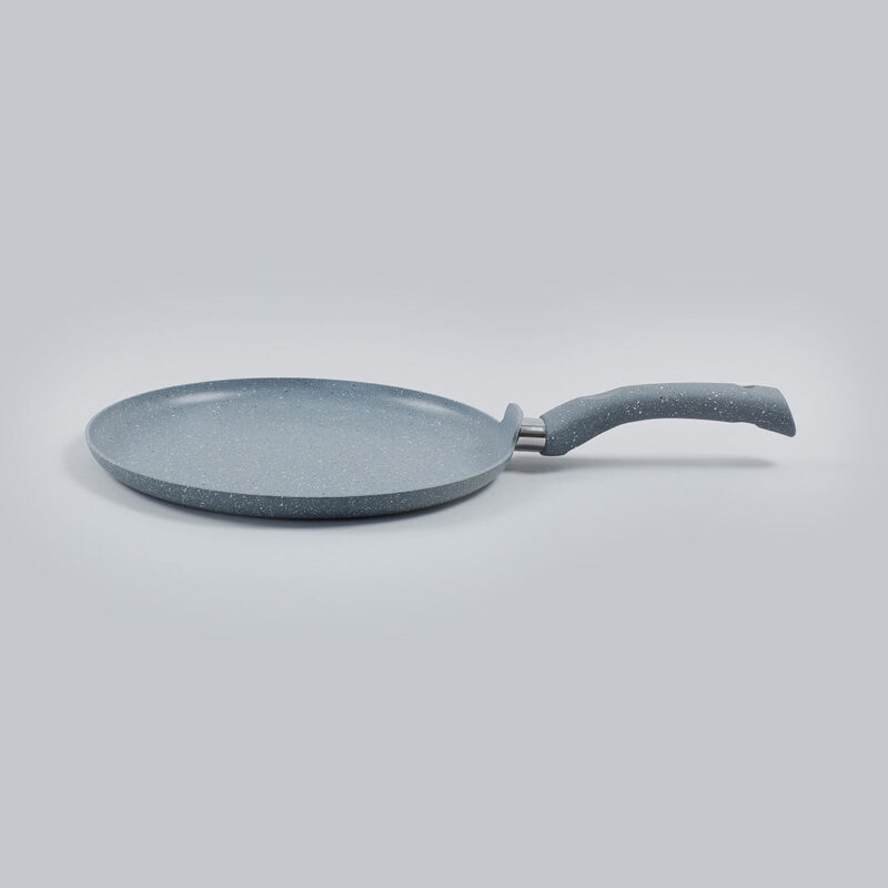 Granite 28cm Non-Stick Dosa Tawa | Induction Bottom | Soft-Touch Handles | Virgin Aluminium | PFOA/Heavy Metals Free | 3.5mm | 2 Year Warranty | Grey - Image 20