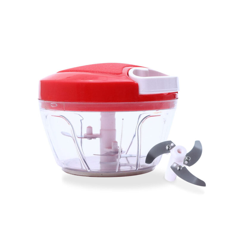 Platinum String Chopper with 3 Sharp Stainless Steel Blade 450 ml, Anti Slip Silicone, Compact, White and Red, 1 Year Warranty - Image 10