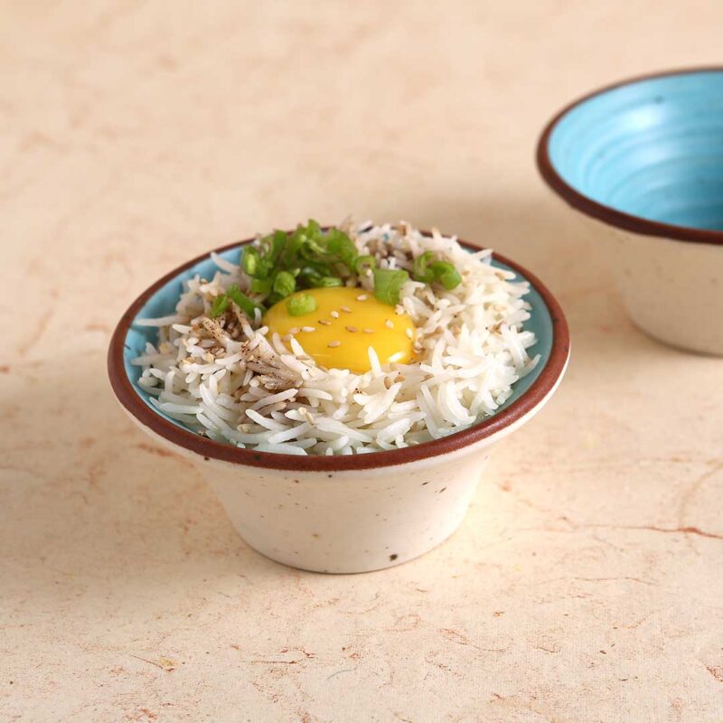 Teramo Stoneware Japanese Bowl 210 ml - Blue (Set of 2) - Image 6