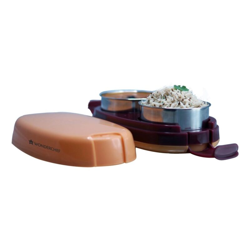 Hot Meal Slim Electric Lunch Box with 2 Container, 300Ml