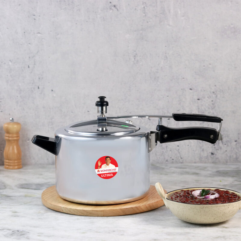 Ultima Induction Base 6.5L Aluminium Pressure Cooker With inner Lid - Image 8