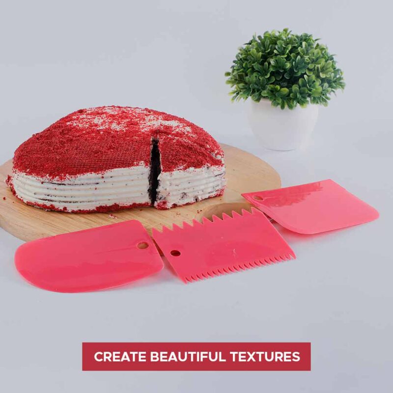 Ambrosia Cake Scrapers (3-in-1)- Pink - Image 6