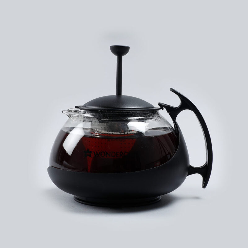 Piccolo Glass Tea Infuser with Plunger, 750ml, Black, Stainless Steel Mesh Filter - Image 11