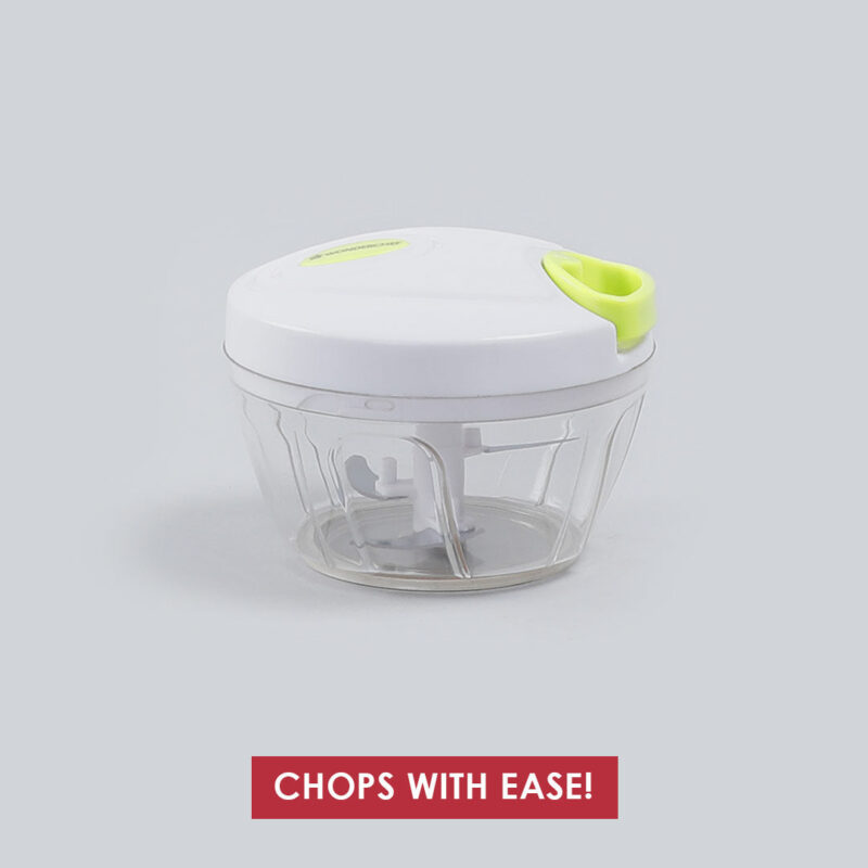 Classic String Vegetable Chopper & Whipper, Vegetable Cutter, Dip Whipper, Anti Slip, 3 Stainless Steel Blades, 450 ml - Image 4