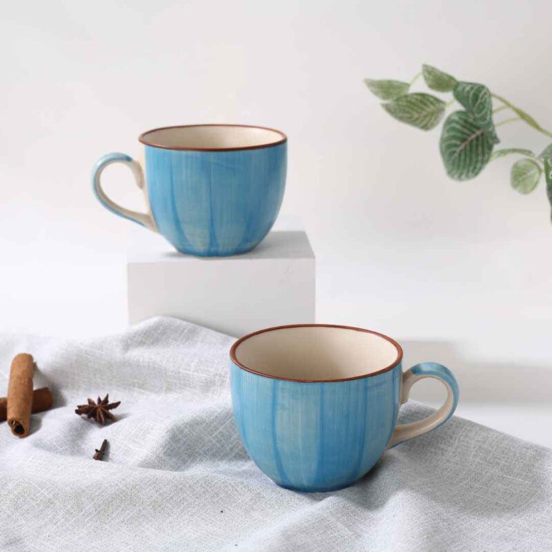 Teramo Tea Cup Blue Set of 2 - Image 9