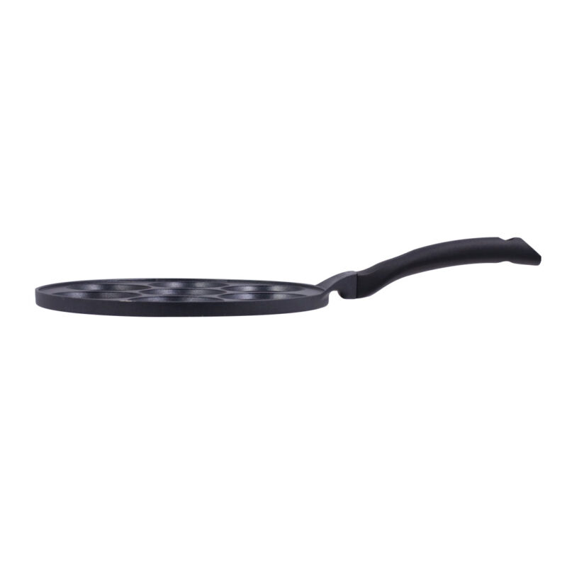 Inducta Multi Pan with 7 cavities | Healthy Non-stick | PFOA Free | Die-cast Body | Gas & Induction Friendly | Ideal For mini uttapams, round mini omelets, pancakes, round shape eggs, chillas, set dosas | 270 ml | 3mm Thick | 2 Year Warranty | Black - Image 2