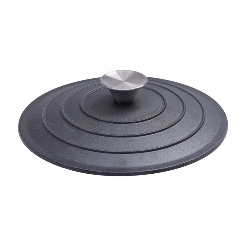 Forza Pre-Seasoned Cast-iron Kadhai Lid, 24cm - Image 3
