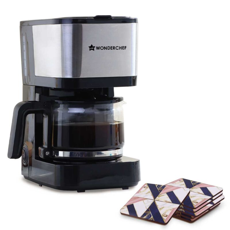 Regalia Pronto Coffee Maker + Coaster Set Gift Combo | Brew Coffee Machine | 6 Cups of Coffee in One Go | Set of 6 Coasters | Abstract Design | 2 Year Warranty on Coffee Maker - Image 5