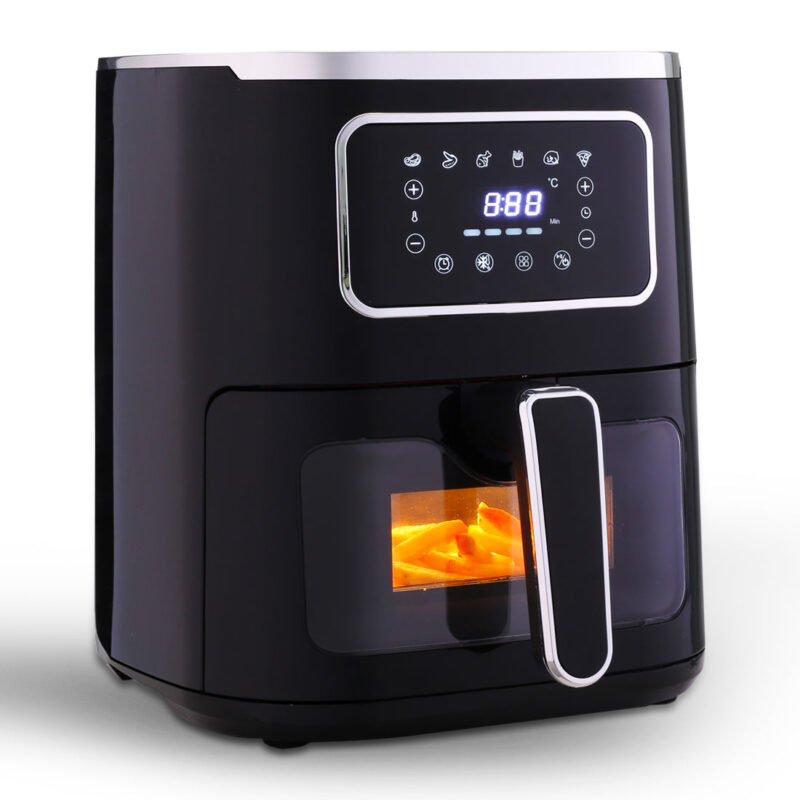 Platinum Plus Digital Air Fryer | 5L With Window & Light | Fry, Bake, Grill, Roast | 7 Pre-set Options | French Fries, Tikkis, Grilled Veggies, Muffins | Non-stick Basket | 2 Year Warranty - Image 6