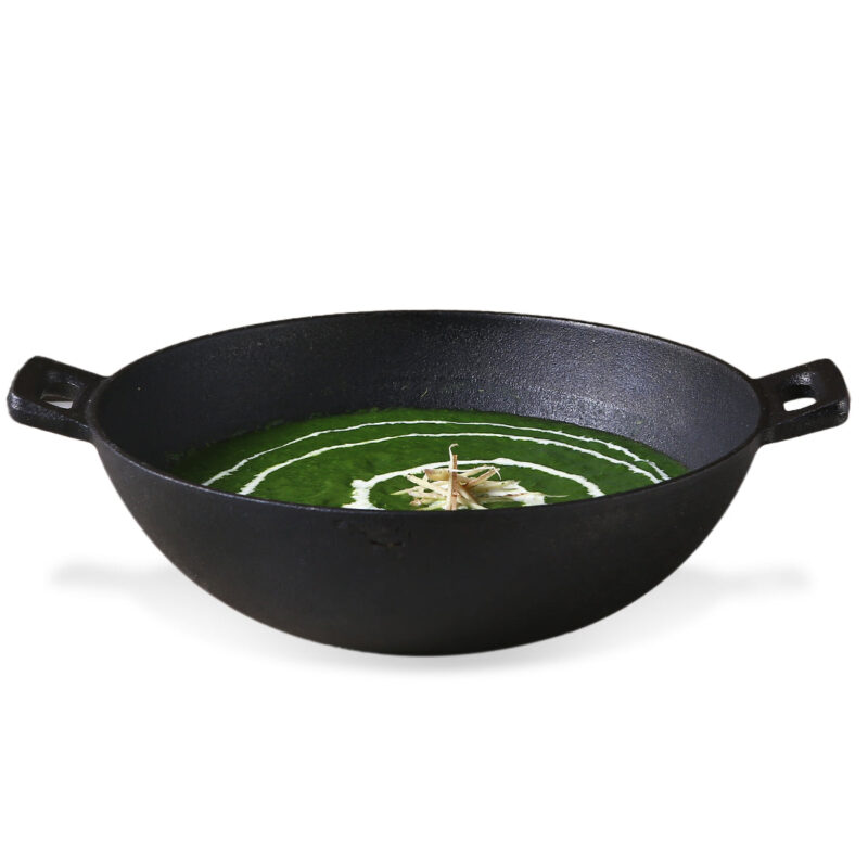 Forza 30cm Cast-iron Kadhai, Pre-Seasoned Cookware, Induction Friendly, 3.35L, 3.8mm - Image 9