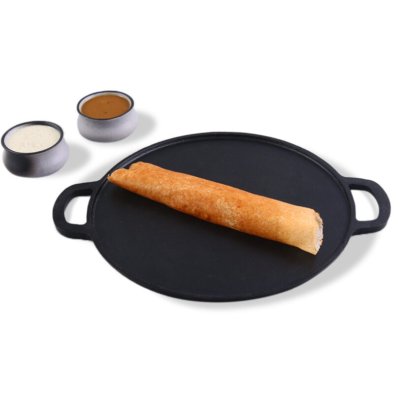 Forza Pre-Seasoned 30 cm Cast-iron Dosa Tawa - Image 9
