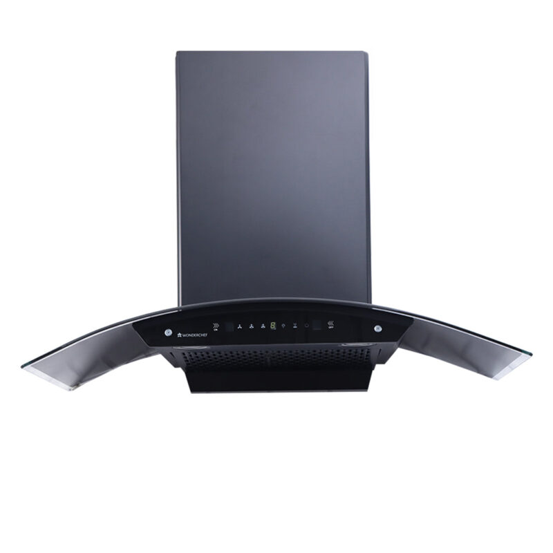 Ultima C-Line| 90cm |1200 m3/hr| Auto Clean| Curved Glass Chimney | Baffle Filter | Powerful Suction | Touch Control|3 Speed Motion Sensor Technology| Low Noise| 7 Year Warranty | Black - Image 7