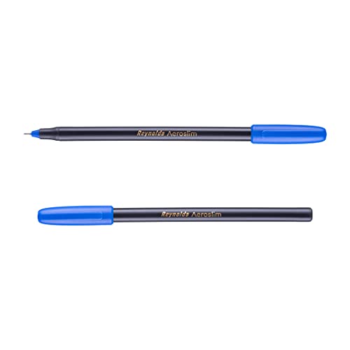 Reynolds Aeroslim 0.7mm Ball Pen - Blue Ink, Pack of 25