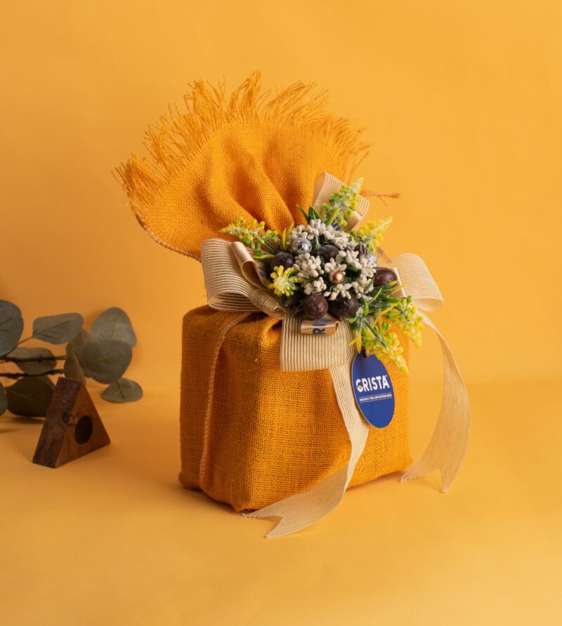 CRISTA Earthy Spice Potli - Yellow| Pack of 4| Diwali Gift| Pure Spice Gifting: 375 gms - Image 4