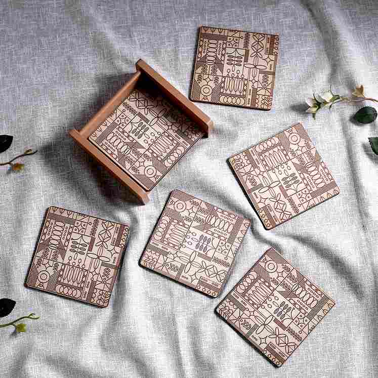 Casablanca Coaster Geometric Pattern - Set of 6 pcs - Image 2