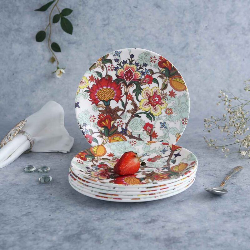 Venice Red Dinner Set of 31 Pcs | 100% Food Grade Melamine | Elegant | Break & Stain Resistant | Designer Dinnerware - Image 2