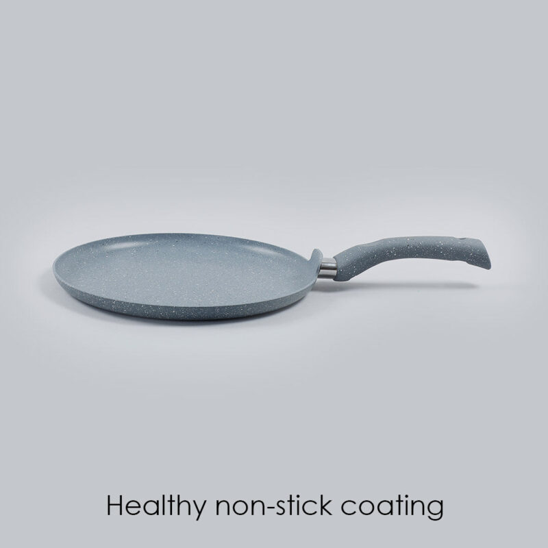 Wonderchef Renewed Granite 28cm Non-Stick Dosa Tawa | Induction Bottom | Soft-Touch Handles | Virgin Grade Aluminium | 3.5mm Thick | PFOA/Heavy Metals Free - Image 2