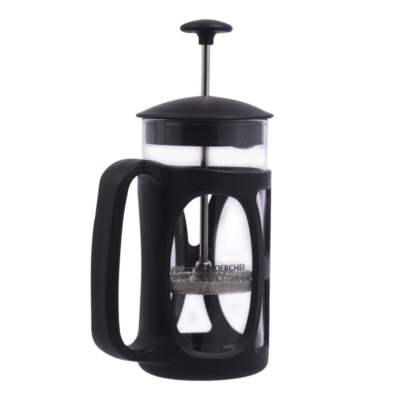 French Press Coffee & Tea Maker 350 ml|Premium Heat Resistant Borosilicate Glass Carafe|4 Level Filtration System|Stainless Steel Plunger with Mesh|Perfect for Coffee Brew Enthusiasts|1-2 Cups of Coffee|Brews in Just 3 Minutes|Black|1 Year Warranty - Image 10