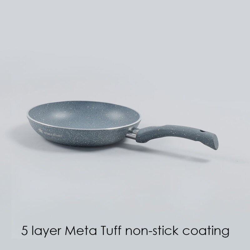 Granite 24 cm Non-Stick Fry Pan | 1.8 L | Grey | 5 Layer PFOA Free Non-Stick Coating | Compatible with Hot Plate, Hobs, Gas Stove, Ceramic Plate and Induction cooktop | 2 Years Warranty - Image 2